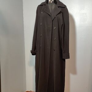 Gallery Women's Elegant Black Trench Coat With Hood